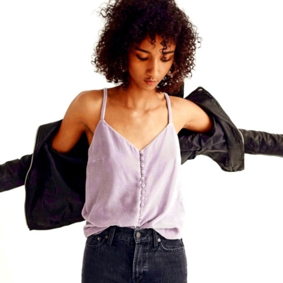 Madewell Tops - Madewell Thistle Velvet Button Down Camisole